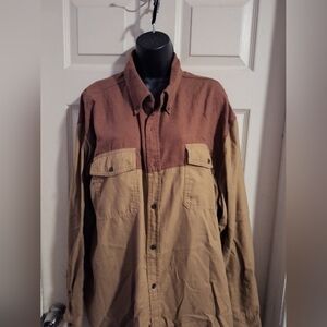 Foundry Men's two toned button-down large